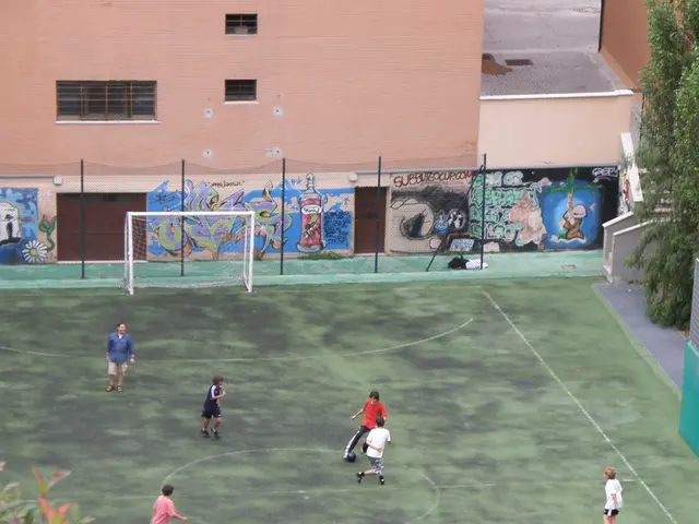 Enthusiastic youth immersed in football passion